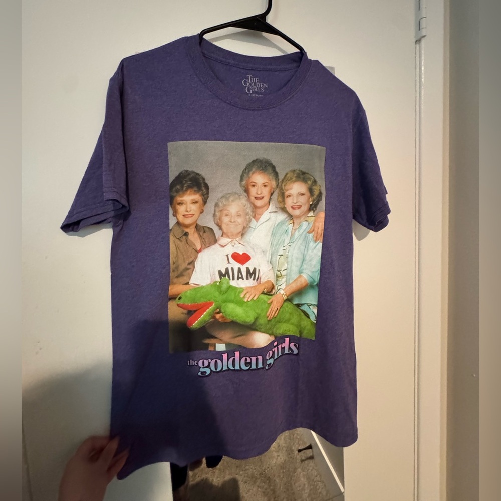 Purple Pride The Golden Girls Official Miami Soft Cotton Graphic Tee size S